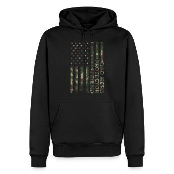 Papa Héros Protecteur Patriotique Américain - Sweat à capuche Premium bio Homme - noir - Devant - Nico (187cm)