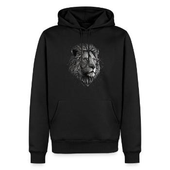 Löwe Geschenk Tiere Tiermotiv Zoo - Männer Premium Bio Hoodie - Schwarz - Vorne - Nico (187cm)