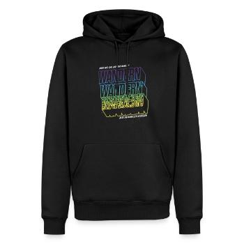 Wandern - Männer Premium Bio Hoodie - Schwarz - Vorne - Nico (187cm)