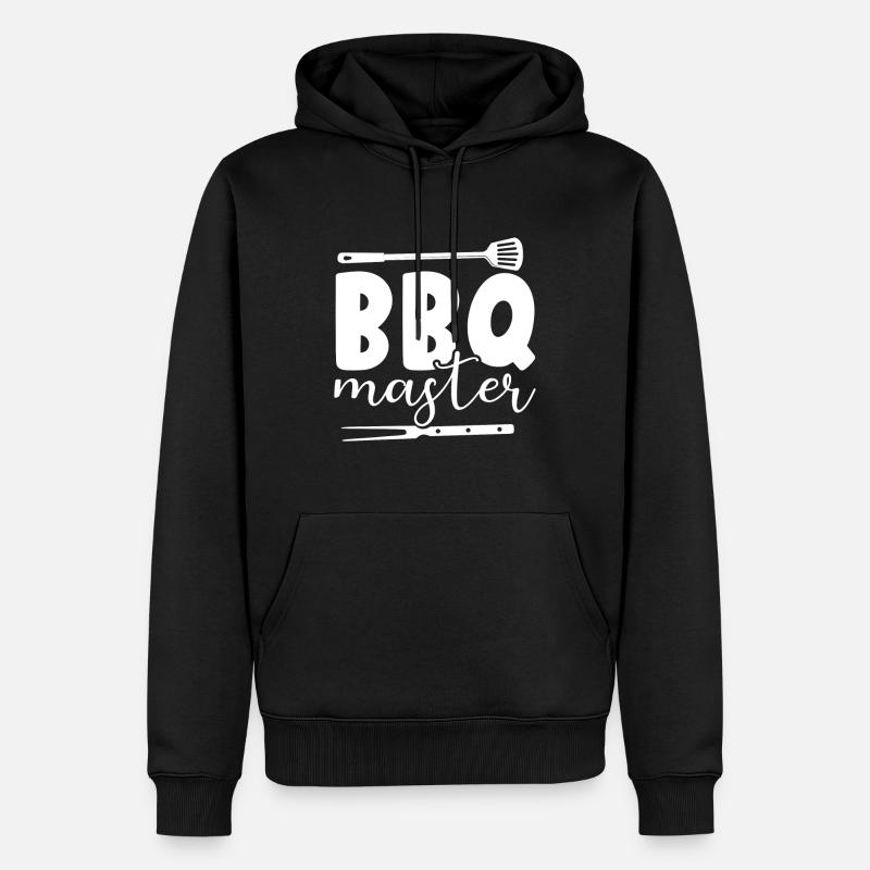 Maître BBQ - Sweat à capuche Premium bio Homme - noir