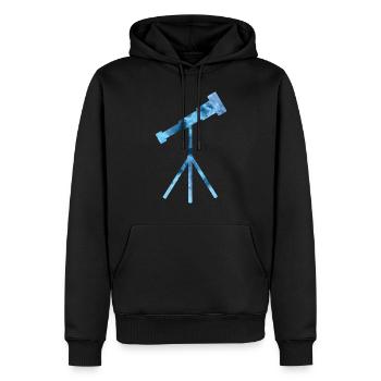Astronomie des amateurs de télescopes - Sweat à capuche Premium bio Homme - noir - Devant - Nico (187cm)