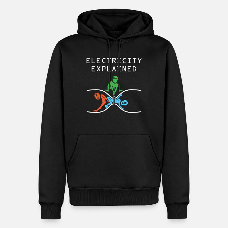 Physique des électrons - Sweat à capuche Premium bio Homme - noir