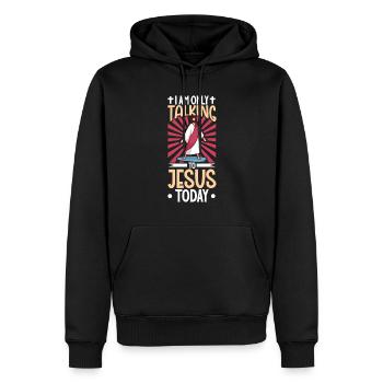 Jesus Christianity God Praying Prayer Pastor - Männer Premium Bio Hoodie - Schwarz - Vorne - Nico (187cm)