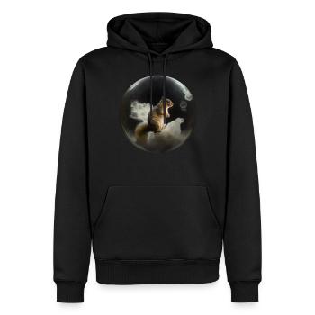 Eichhörnchen Kugel Kunst Kunstwerk Geschenk Tier - Männer Premium Bio Hoodie - Schwarz - Vorne - Nico (187cm)