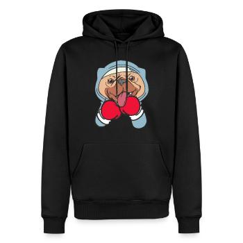 Hundeboxer Kampfsportler Sparring Combat Sports - Männer Premium Bio Hoodie - Schwarz - Vorne - Nico (187cm)