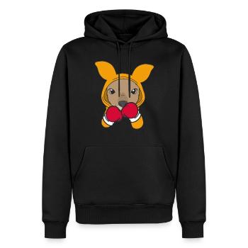 Känguru Boxer Kampfsportler Sparring Sport Boxen - Männer Premium Bio Hoodie - Schwarz - Vorne - Nico (187cm)