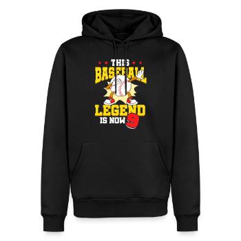 Diese Baseball-legende Ist Jetzt 9 Sports Kid 9. - Männer Premium Bio Hoodie - Schwarz - Vorne - Nico (187cm)