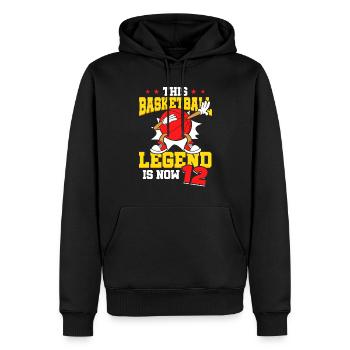 Cette légende du basketball a maintenant 12 Sports Kid - Sweat à capuche Premium bio Homme - noir - Devant - Nico (187cm)