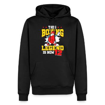 Diese Boxlegende Ist Jetzt 12 Sports Kid 12. - Männer Premium Bio Hoodie - Schwarz - Vorne - Nico (187cm)