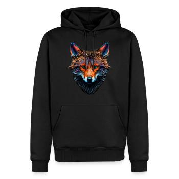Fuchs Polygon Rotfuchs Füchse Geschenk Kunst Tier - Männer Premium Bio Hoodie - Schwarz - Vorne - Nico (187cm)