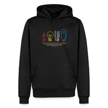 Technical electrician - Men’s Premium Organic Hoodie - black - Front - Nico (187cm)