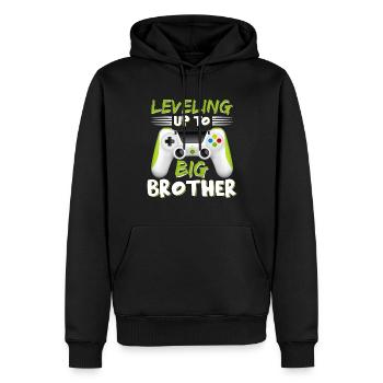 Leveling Up To Big Bro Brother Videospieler Big Bro - Männer Premium Bio Hoodie - Schwarz - Vorne - Nico (187cm)
