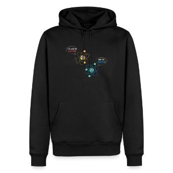 J’ai perdu un électron - Sweat à capuche Premium bio Homme - noir - Devant - Nico (187cm)