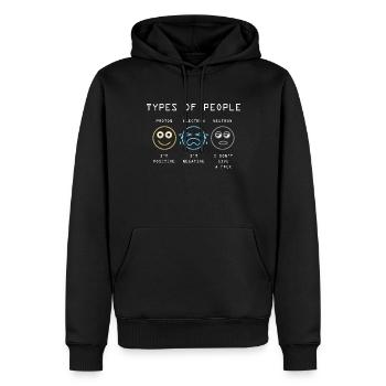 Elektron Neutron Physiker - Männer Premium Bio Hoodie - Schwarz - Vorne - Nico (187cm)