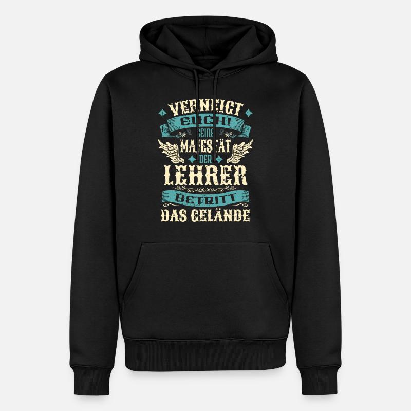 Lehrer Geschenk Lustige Sprüche - Männer Premium Bio Hoodie - Schwarz