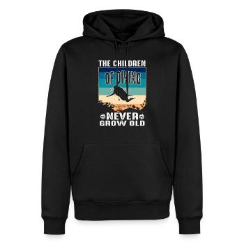 C’est ma thérapie - T-shirt de plongée sous-marine - Sweat à capuche Premium bio Homme - noir - Devant - Nico (187cm)