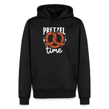 Cuisson Bretzel Pain allemand Boulangerie Boulanger - Sweat à capuche Premium bio Homme - noir - Devant - Nico (187cm)