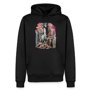 Kaiju Einhorn Japanisches Monster Anime Manga - Männer Premium Bio Hoodie - Schwarz - Vorne - Nico (187cm)