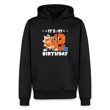 Es Ist Mein 2. Geburtstag American Football - Männer Premium Bio Hoodie - Schwarz - Vorne - Nico (187cm)