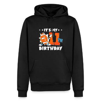 Es Ist Mein 11. Geburtstag American Football - Männer Premium Bio Hoodie - Schwarz - Vorne - Nico (187cm)