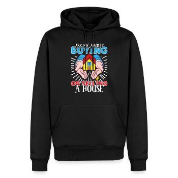 Real Estate Agent Realtor Home Closing Investor - Men’s Premium Organic Hoodie - black - Front - Nico (187cm)