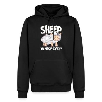 Drôle d’éleveur de bergers Élevage Amoureux des moutons - Sweat à capuche Premium bio Homme - noir - Devant - Nico (187cm)