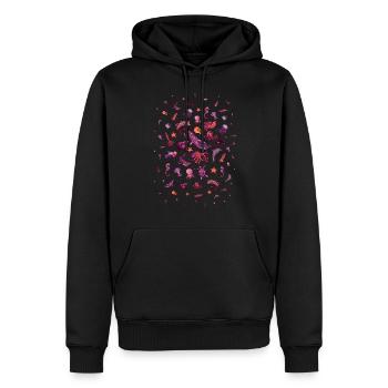 Animal marin Animal marin Aquariophile - Sweat à capuche Premium bio Homme - noir - Devant - Nico (187cm)