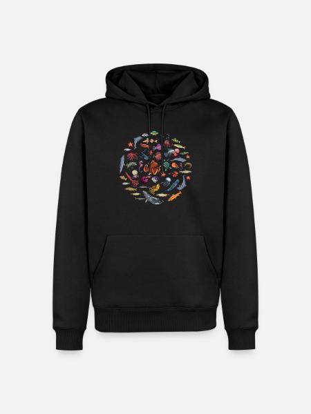 Fish Season Marine Biologist - Men’s Premium Organic Hoodie - black