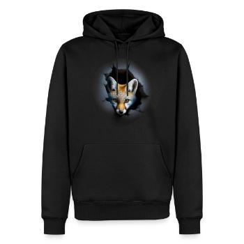 Fuchs Wand Tierliebhaber Geschenk Tier Knuffig Süß - Männer Premium Bio Hoodie - Schwarz - Vorne - Nico (187cm)