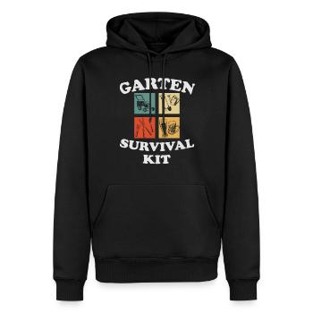 Garten Survival Kit Vintage - Männer Premium Bio Hoodie - Schwarz - Vorne - Nico (187cm)