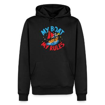 Boating Dad Boat Captain Pontoon Sailor Cruising - Männer Premium Bio Hoodie - Schwarz - Vorne - Nico (187cm)