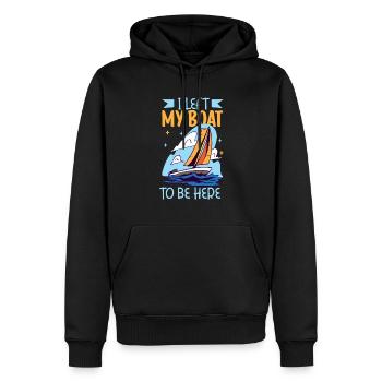 Bateau papa Capitaine Pontoon Sailor Croisière - Sweat à capuche Premium bio Homme - noir - Devant - Nico (187cm)