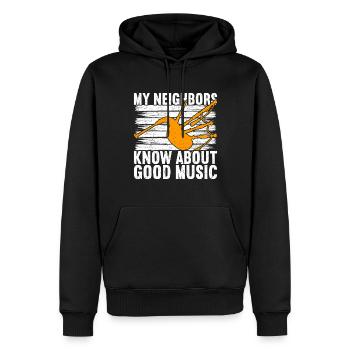 Joueur de cornemuse Cornemuse Bagpiper - Sweat à capuche Premium bio Homme - noir - Devant - Nico (187cm)