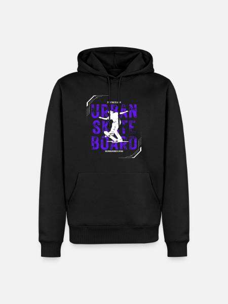 Urban Skate Board - Männer Premium Bio Hoodie - Schwarz