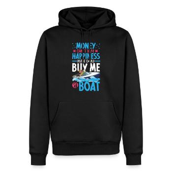 Boating Dad Boat Captain Pontoon Sailor Cruising - Männer Premium Bio Hoodie - Schwarz - Vorne - Nico (187cm)