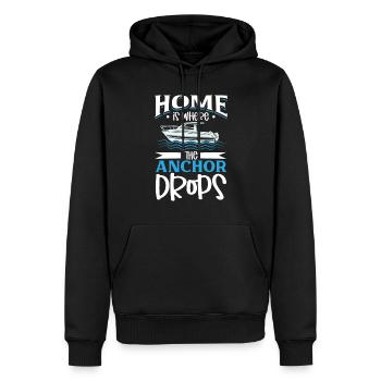 Boating Dad Boat Captain Pontoon Sailor Cruising - Männer Premium Bio Hoodie - Schwarz - Vorne - Nico (187cm)