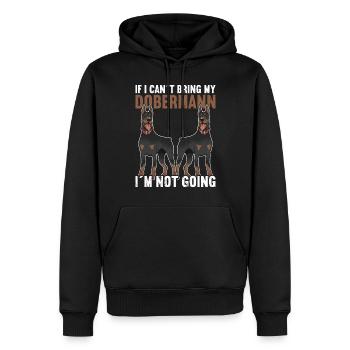 Dobermann Dog - Men’s Premium Organic Hoodie - black - Front - Nico (187cm)