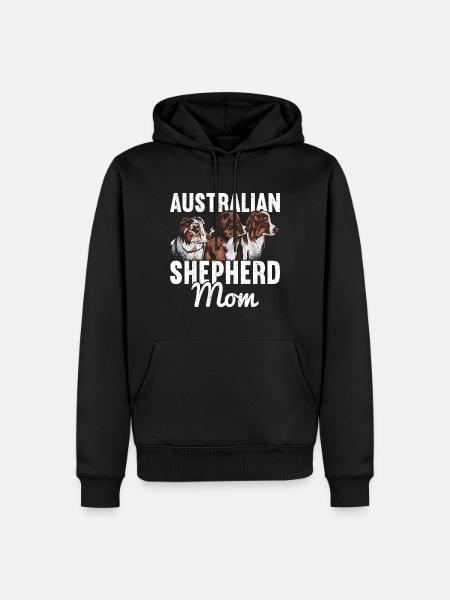 Australian Shepherd Dog - Men’s Premium Organic Hoodie - black