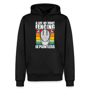 Fechter Fechter - Männer Premium Bio Hoodie - Schwarz - Vorne - Nico (187cm)