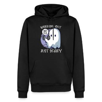 Bodybuilding Powerlifting Weightlifting Fitness - Men’s Premium Organic Hoodie - black - Front - Nico (187cm)
