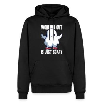 Bodybuilding Powerlifting Weightlifting Fitness - Men’s Premium Organic Hoodie - black - Front - Nico (187cm)
