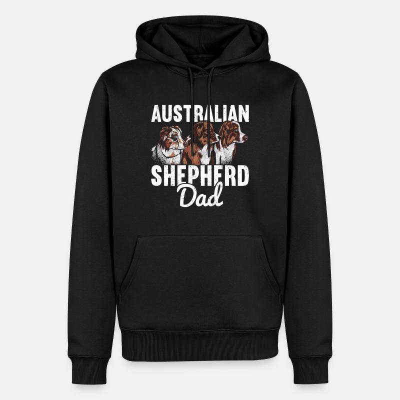 Berger australien - Sweat à capuche Premium bio Homme - noir