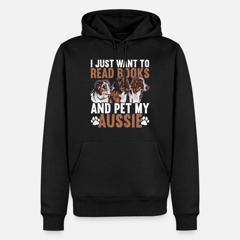 Australischer Schäferhund - Männer Premium Bio Hoodie - Schwarz
