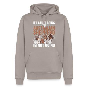 Australischer Schäferhund - Männer Premium Bio Hoodie - Taupe - Vorne - Nico (187cm)