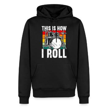Schlagzeuger Schlagzeuger Schlagzeuger Schlagzeuger - Männer Premium Bio Hoodie - Schwarz - Vorne - Nico (187cm)