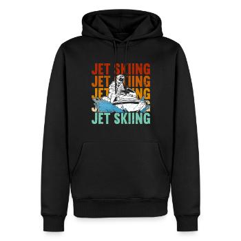 Jet Ski Jet Skiing - Sweat à capuche Premium bio Homme - noir - Devant - Nico (187cm)