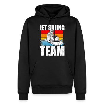 Jet Ski Jet Skiing - Sweat à capuche Premium bio Homme - noir - Devant - Nico (187cm)