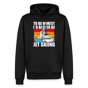Jet Ski Jet Skiing - Sweat à capuche Premium bio Homme - noir - Devant - Nico (187cm)