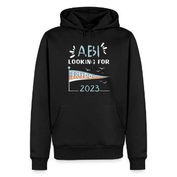 ABI looking for freedom - Männer Premium Bio Hoodie - Schwarz - Vorne - Nico (187cm)