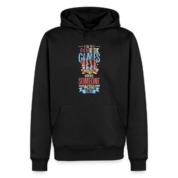 Jeu de cartes de bingo Grand-mère Joueur de bingo Cartes de bingo - Sweat à capuche Premium bio Homme - noir - Devant - Nico (187cm)
